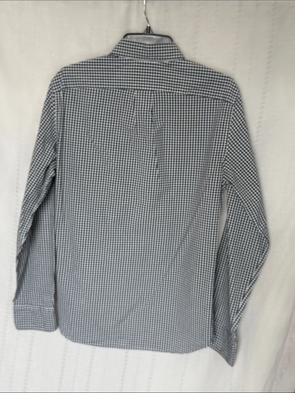 J. Crew Navy and White Gingham Button-Down Shirt
